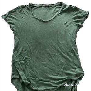 teal swoop neck t-shirt